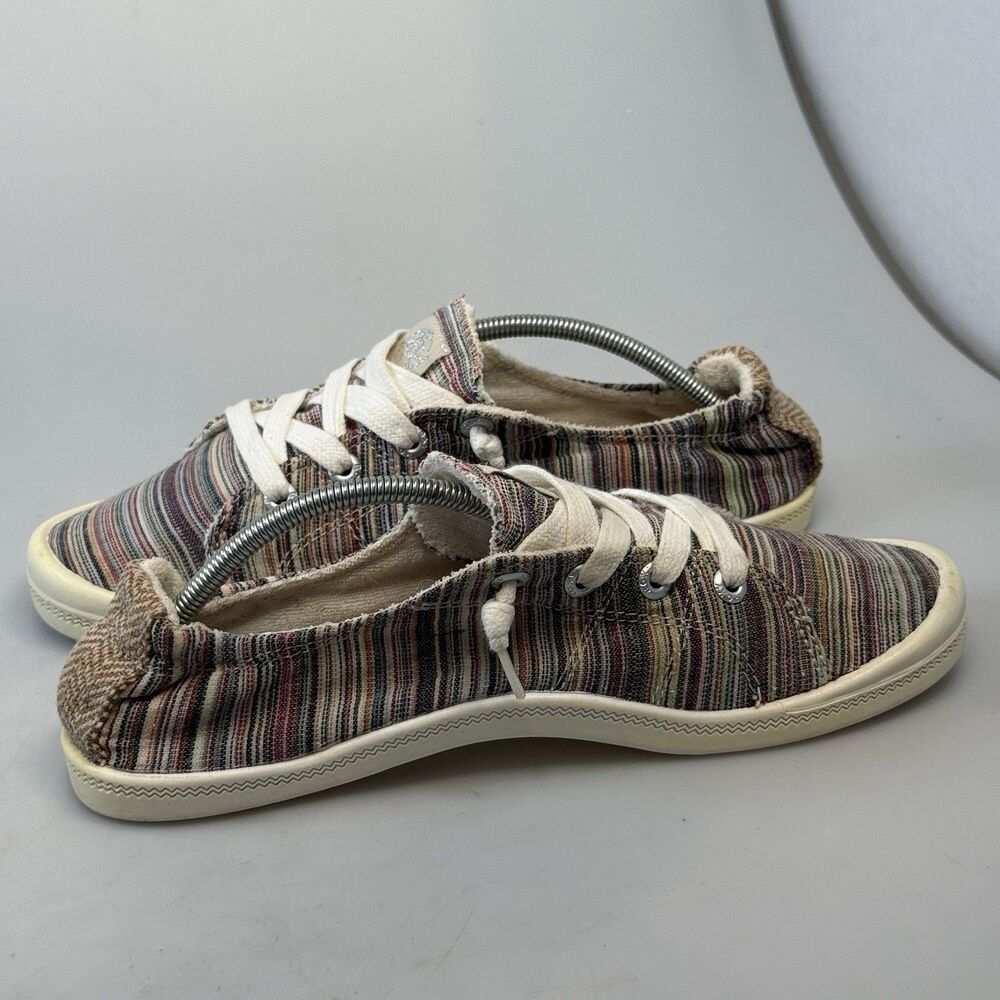 Roxy Surf Bayshore II Striped Rainbow Slip On Sneakers Womens 8.5 Shoes - Picture 9 of 15